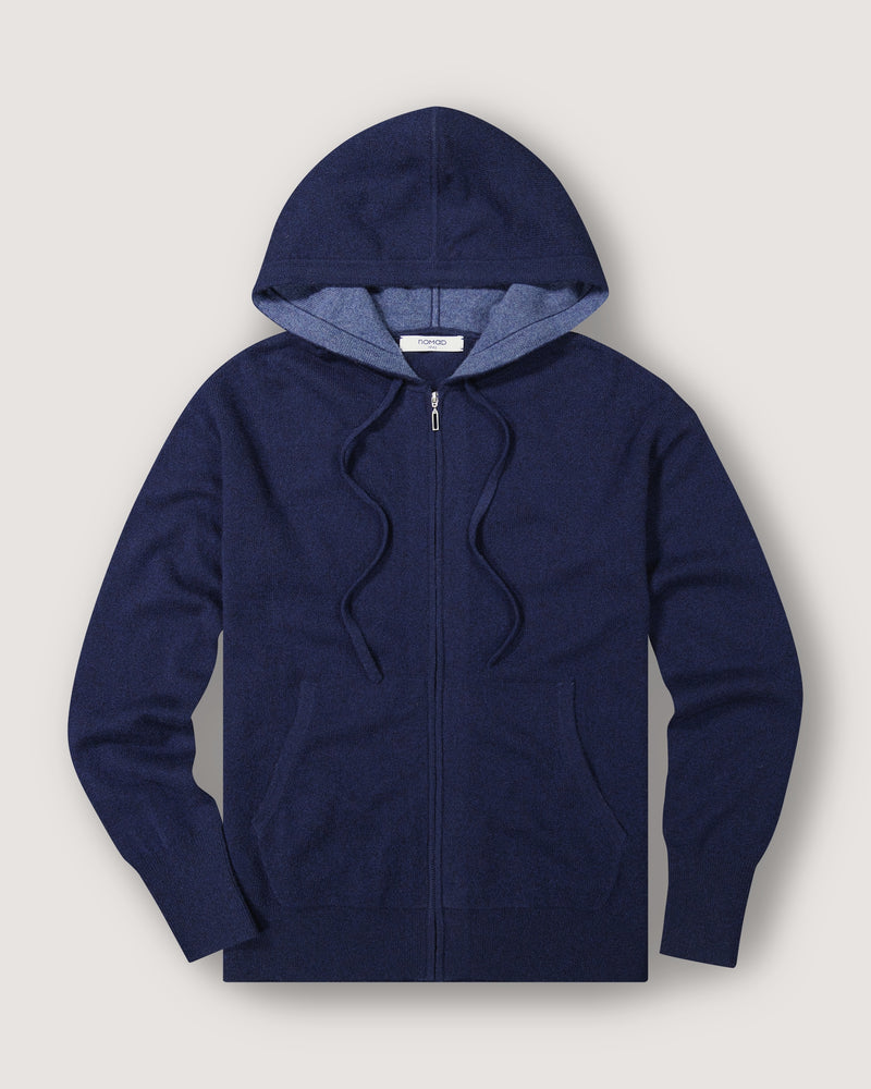 Madison Zip Hoodie in Indigo