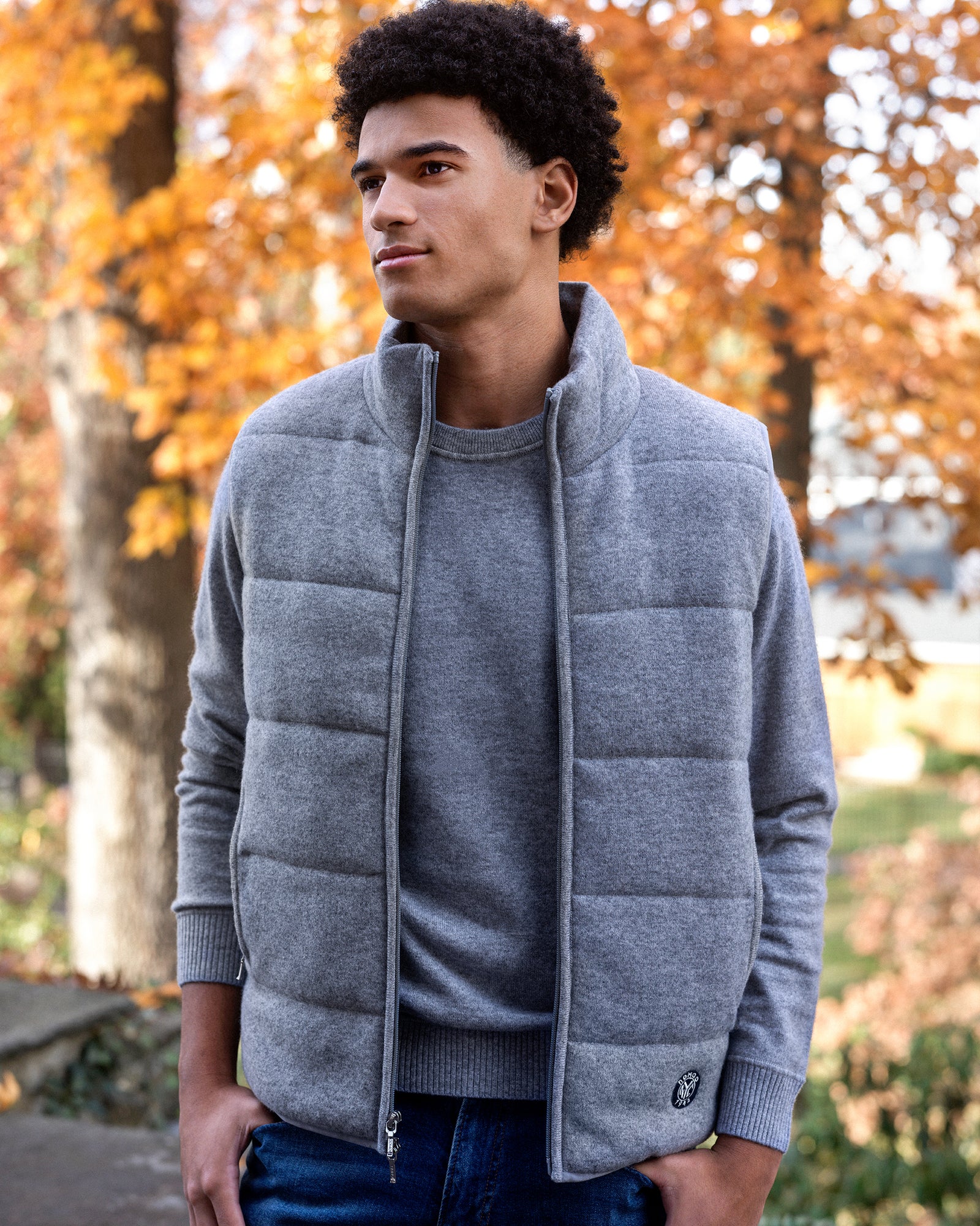 Quilted Cashmere Vest for Men Nomad1942