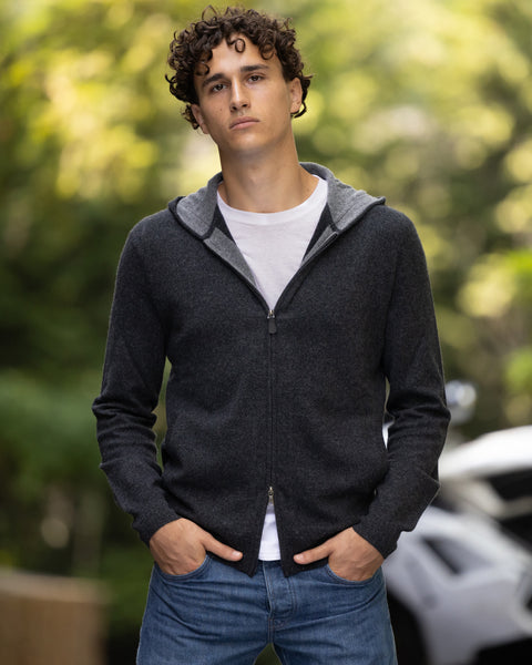 Men's Zip-Up Cashmere Hoodie | Nomad1942