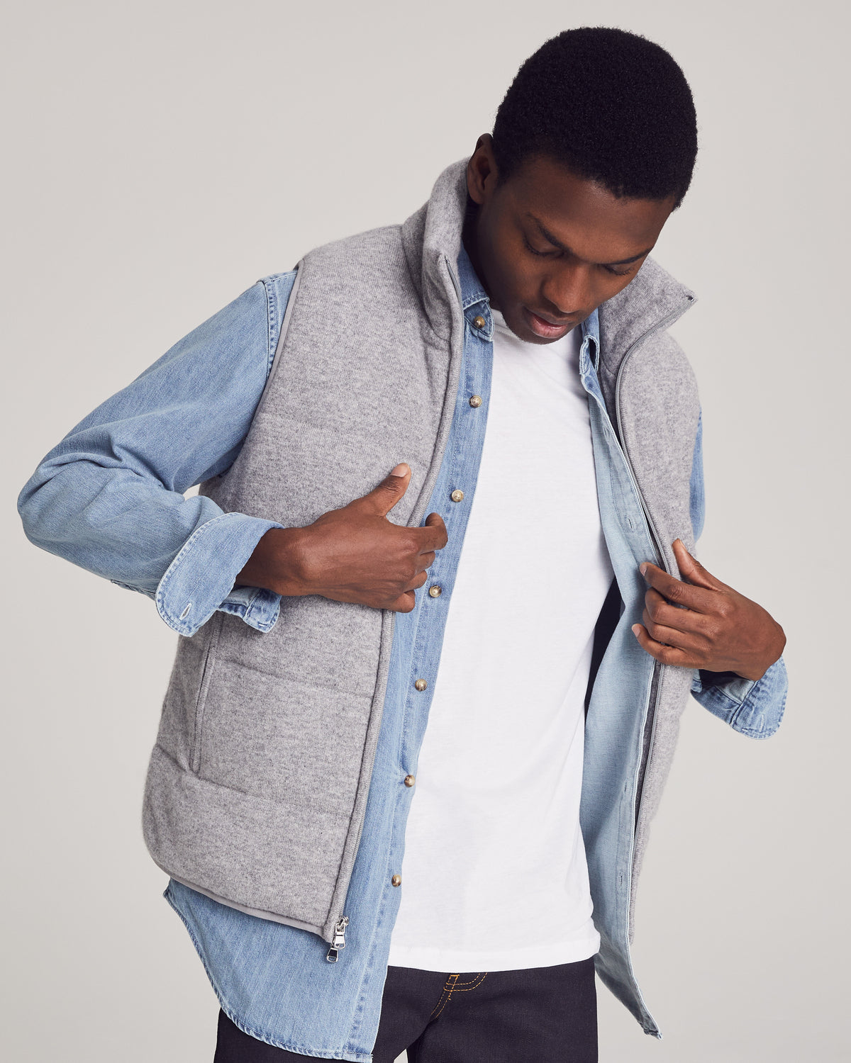 Quilted Cashmere Vest for Men | Nomad1942