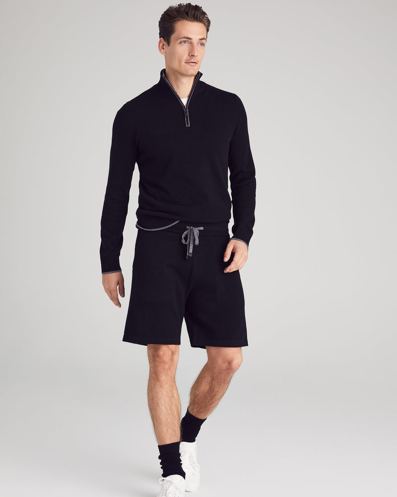 Man Wearing Essex Short in Black