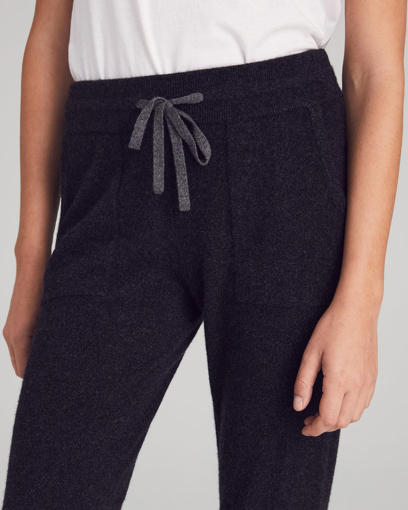 Woman Wearing Madison Jogger in Charcoal