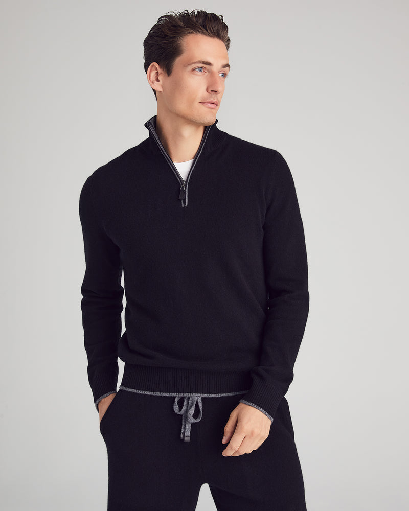 Man Wearing Broadway Sweater in Black